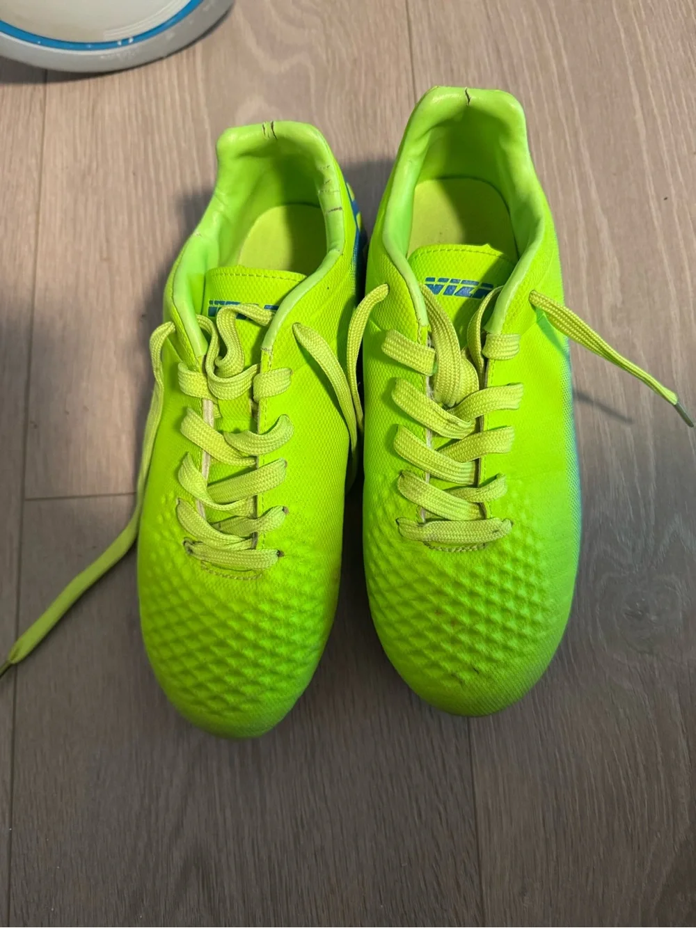 Kids Bright Neon Green Lace-Up Sneakers